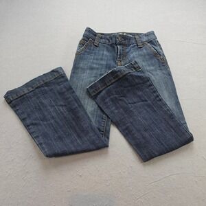 Los !iT Jeans Angeles Girls Size 7 Dark Wash Flare Leg Denim Blue Jeans